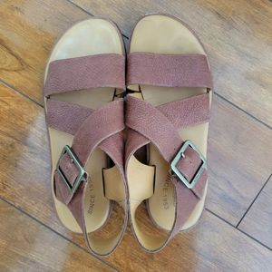 Kork-Ease Brown Tan Leather Sandals Size 9M